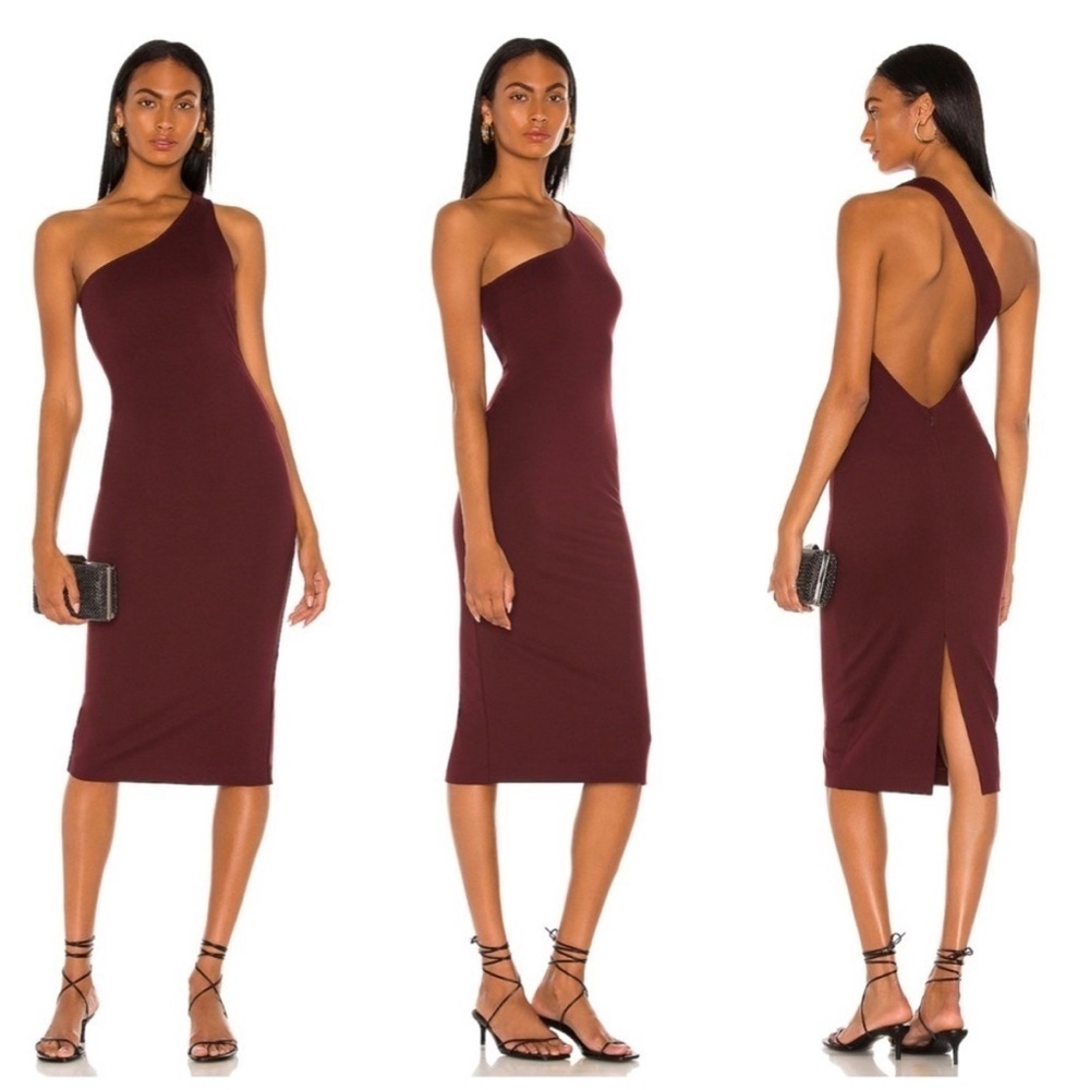 LPA Adila Midi Dress in Burgundy